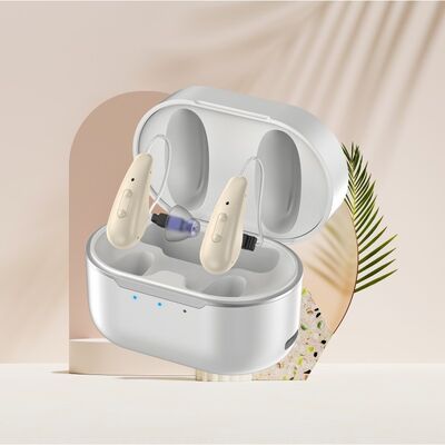 CE 인증 4가지 프로그램으로 효과적인 청력 지원과 편안한 착용감을 보장하는 베이지색 또는 맞춤형 OTC 보청기