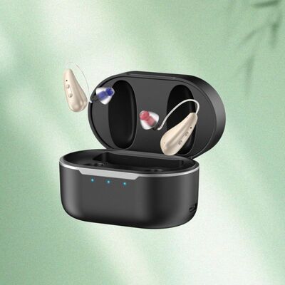 CE 인증 OTC 청각장치 5 레벨 부피 조절 지속 가능한 증폭기 중대에서 심각한 청각 손실 지원